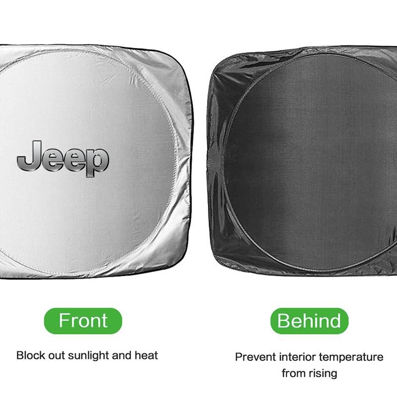 Car Windscreen Sunshade Cover UV Protection Sun Visor For Jeep Wrangler JK Gladiator Renegade Grand Cherokee Wagoneer Avenger Re