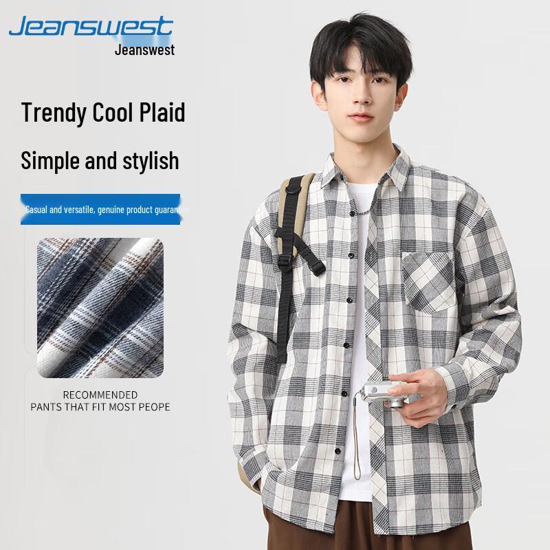 Jeanswest Men s Casual Plaid Shirt 3XL