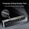 1PC Car Temporary Parking Card Phone Numbers Plate Slide Adjustable For Porsche 911 Cayenne Cayman Panamera Macan Taycan Boxster