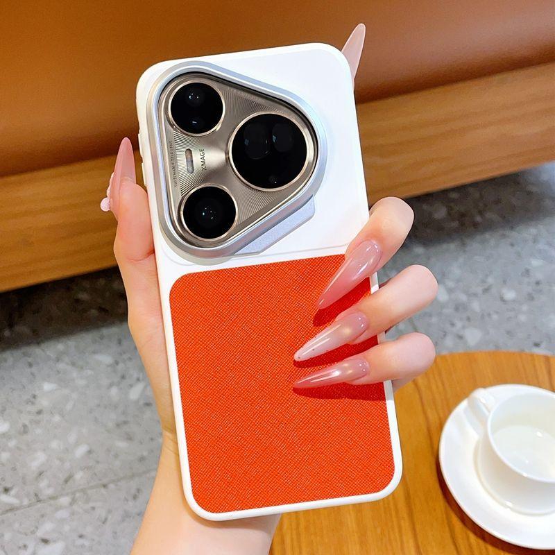 Case For Huawei Pura 90 Pro Max 80 Pro Pura 70 Dopamine Leather Texture Color Block Shockproof Bumper Phone Cover Shell