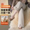 Wool Straight Narrow Wide-leg Pants Women's Fleece Thickened Winter New Thin Casual Elastic Waist Trousers