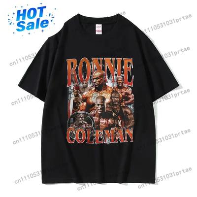 Vintage Ronnie Coleunisex Gym Graphic T Shirt Funny Bodybuilder Fashion Clothing Tshirts Unisex Casual 100 Cotton Oversized Tshirt