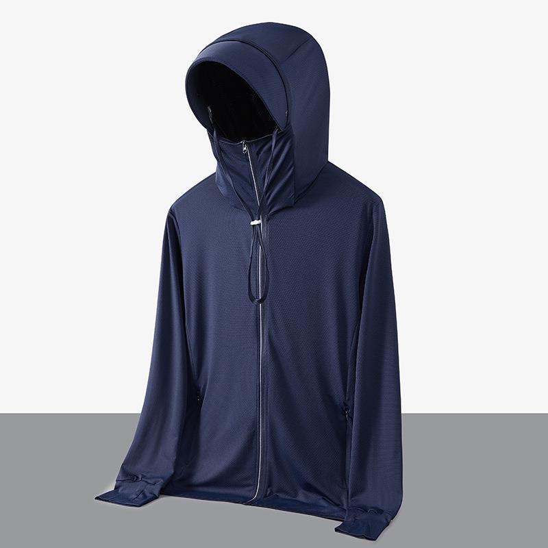 Jiaos UPF50 Sonnenschutzkleidung aus Eisseide: Leicht, Atmungsaktiv, Große Krempe, Unisex, Anti-UV, Ideal zum Angeln.