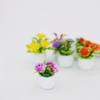 5pcs Mini Flower Pot Decorations Dollhouses Vibrant Artificial Flowers Home Decor Car Mini Flower Pots Holiday Gifts Party Favor