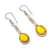Citrine Gemstone Handmade 925 Sterling Silver Earring 1.81" KJ-1038