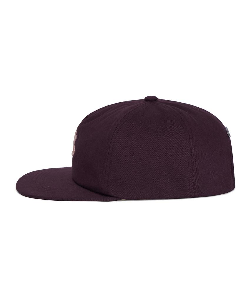 Bajal Leaf Vz Monogram 5-Panel Ball Cap Burgundy