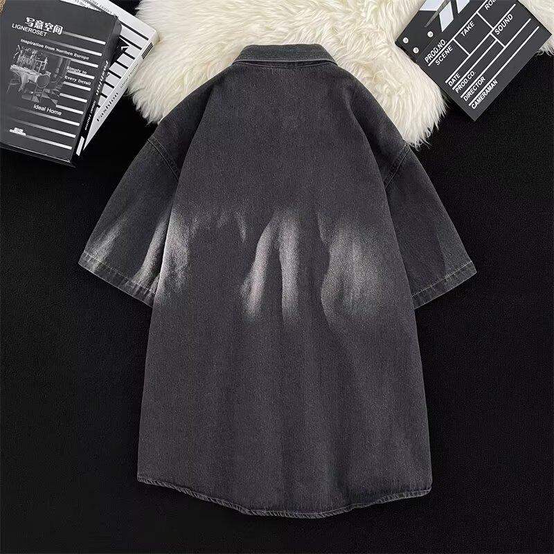 Half Sleeved Men'S Design Sense Niche Summer Trend Top Versatile Handsome Casual Shirt