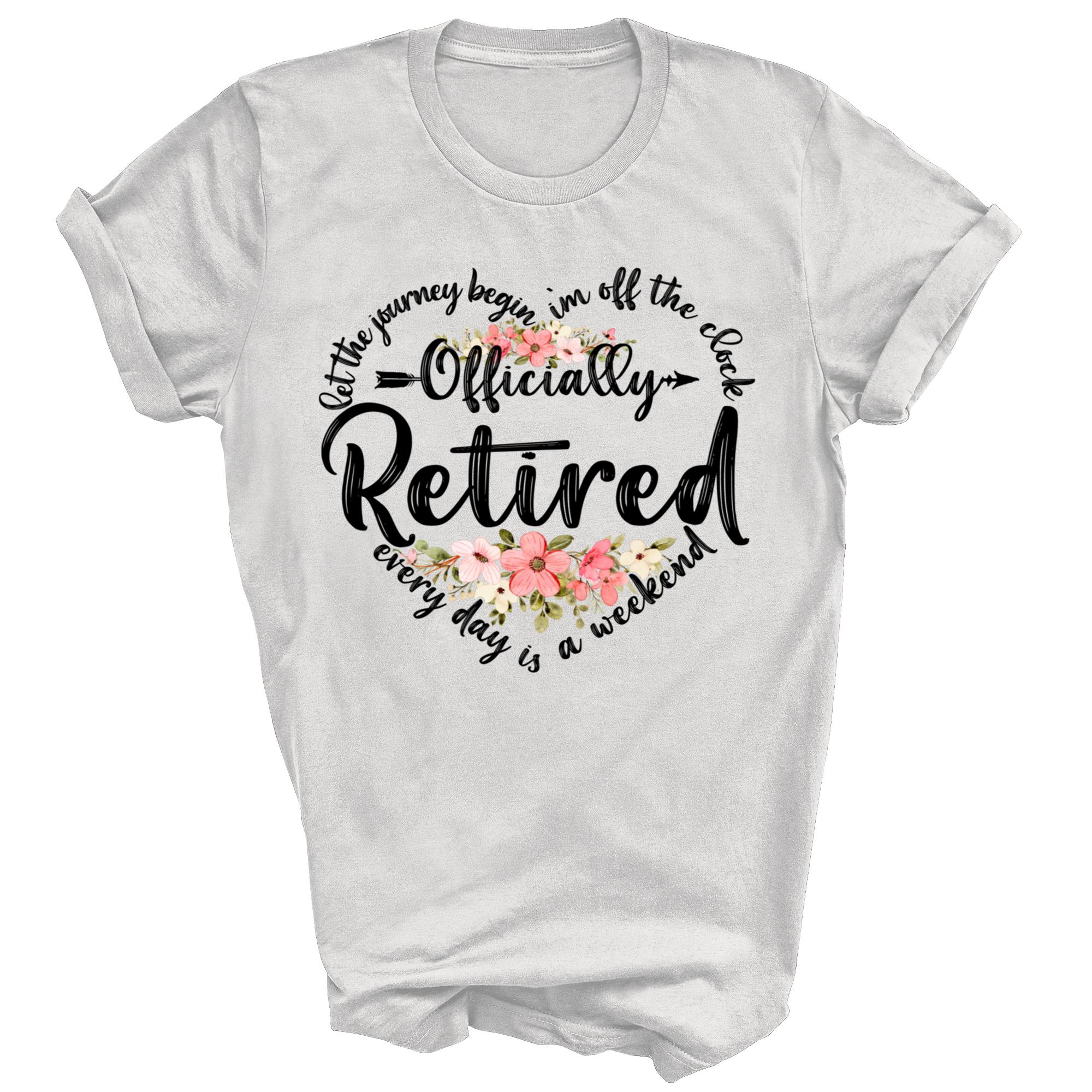 

Officially Retired HeartnRetirement Unisex Shirt Gift 2XL