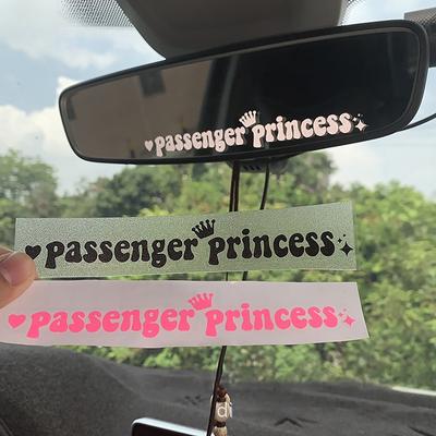 Creative Passenger Princess Mirror Car Decal Roztomilé auto Vinyl Funny Art Samolepka Samolepky Dekor Příslušenství interiéru auta
