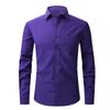 Large size four-sided stretch shirt men's long-sleeved non-ironing tooling business casual high-end white shirt