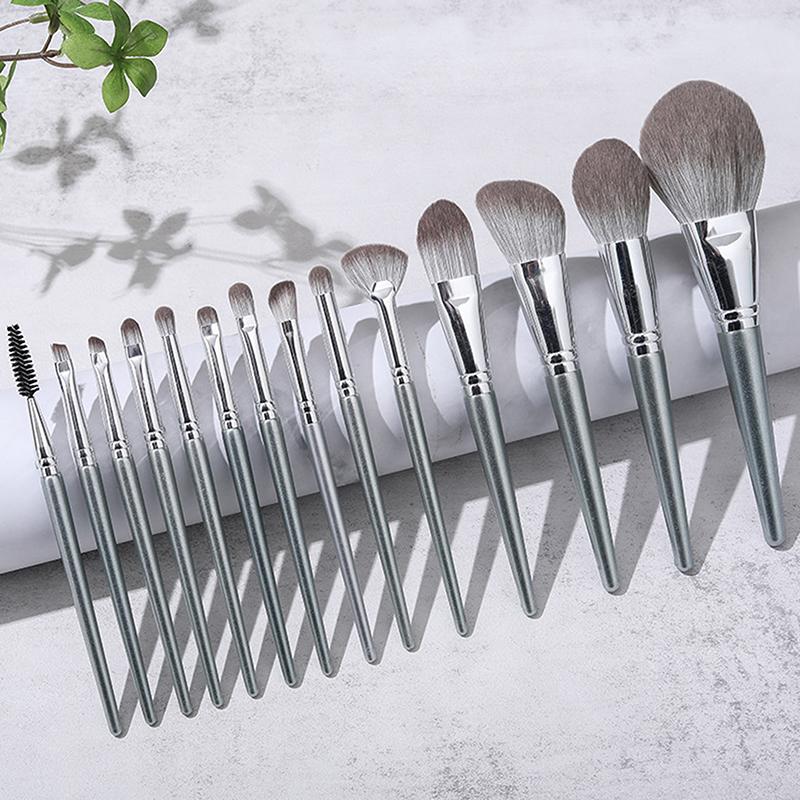 14 Delige Make-up Kwasten Zachte Set Gezicht Ogen Make-up Kwast Oogschaduw Kwast Wenkbrauw Highlight Lippen Kwast Multifunctioneel Beginner