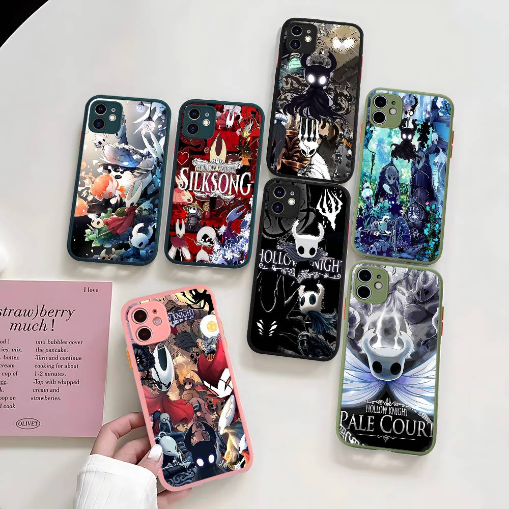 Game H-Hollow K-Knight Phone Case For IPhone 16 15 14 Plus 15 13 12 11 Pro Max X XS MAX Matte Cover
