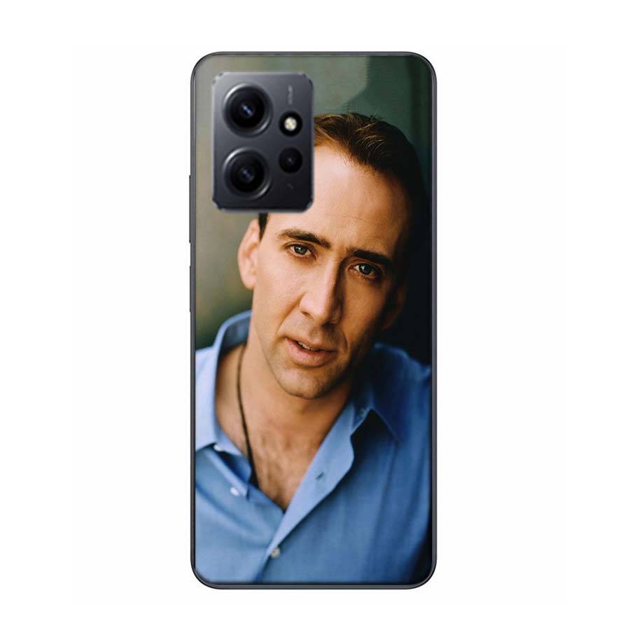 Funny Nicolas Cage Actor Phone Case For Redmi 12 13C 12C 15C 9 10 10C Note 13 Pro Plus 14 15 Pro 9T 9C 9A TPU Soft Cover Clear C
