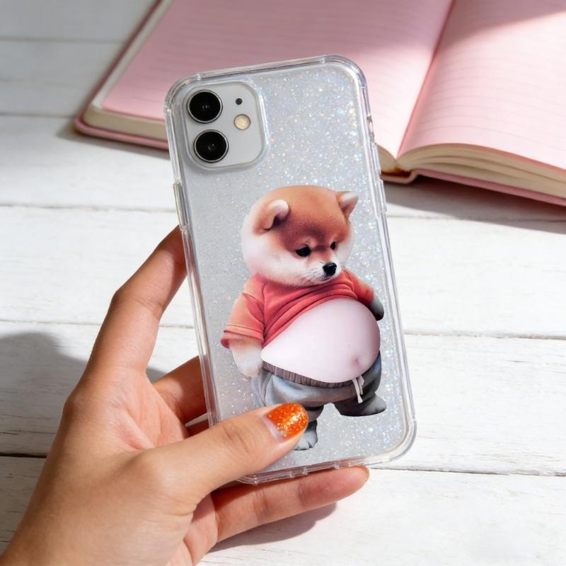 Pressure Relieving 3D Adhesive Dog Sticker Shiba Inu Design Suitable for Preventing Car Door Collisions Home Decoration