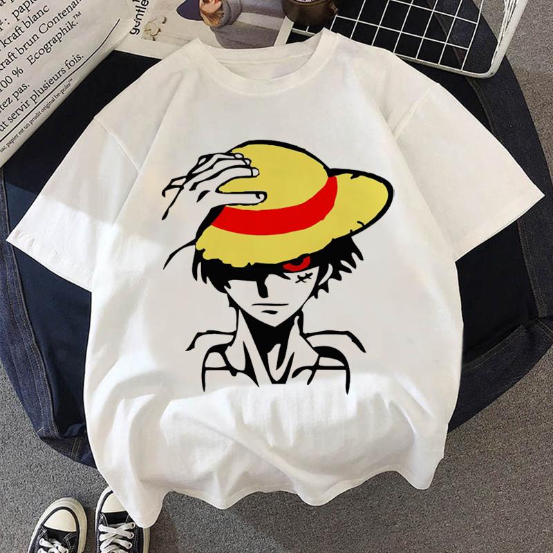 Japanese Anime One Piece Luffy T-Shirt Chopper Peripheral Clothes Men Cartoon T-shirt  Fashion Harajuku Ullzang Fashion Unisex Top