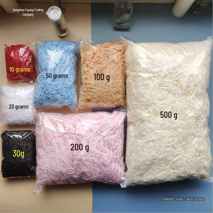 Raffia Gift Box Filler: Shredded Paper Decoration for Birthdays, Weddings, and Souvenirs