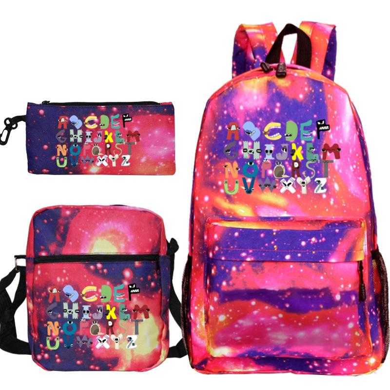 Game Alphabet Lore Alphabet Legend School Bag Backpack Shoulder Bag Pencil Case