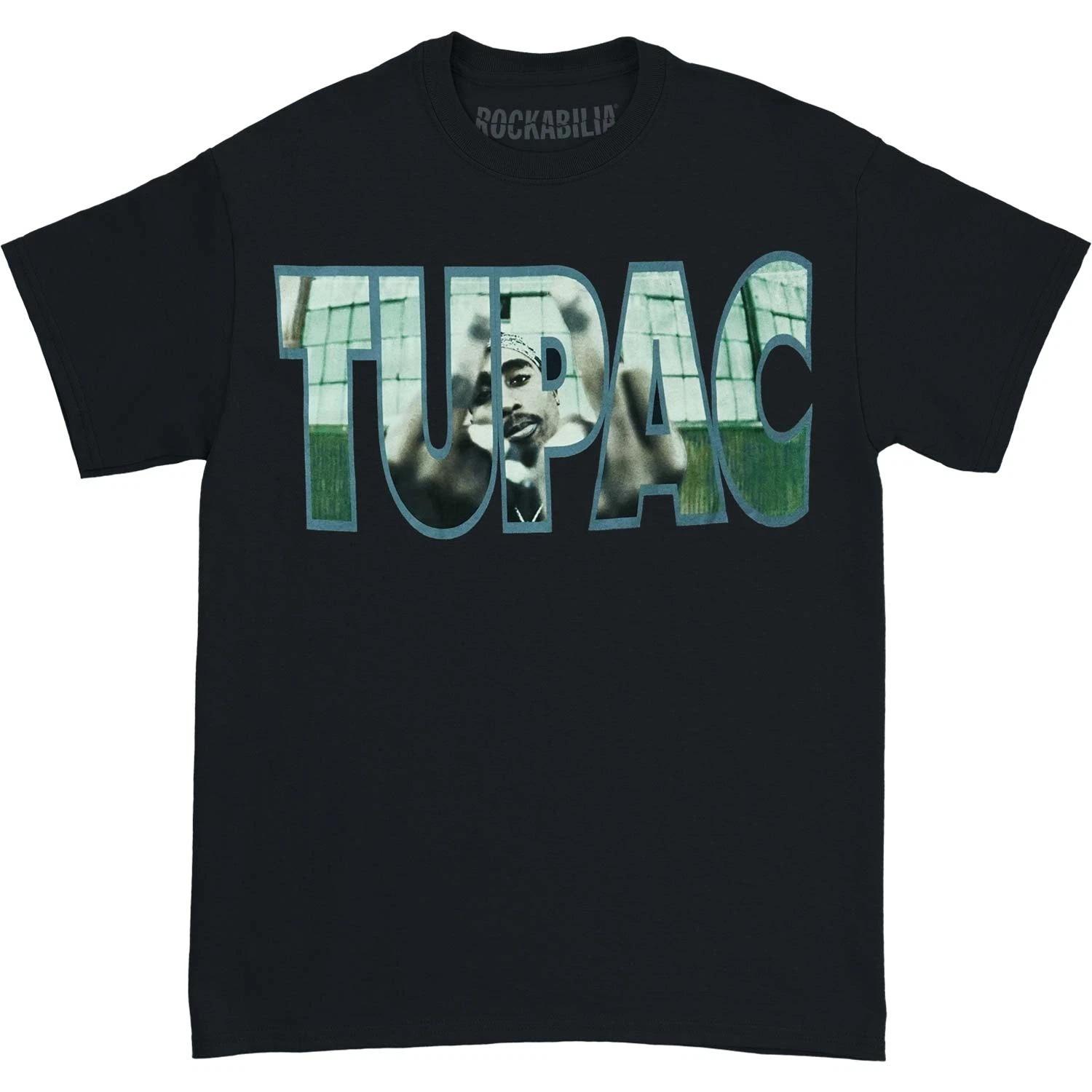 Men s Tupac Finger T-shirt Medium Navy XL