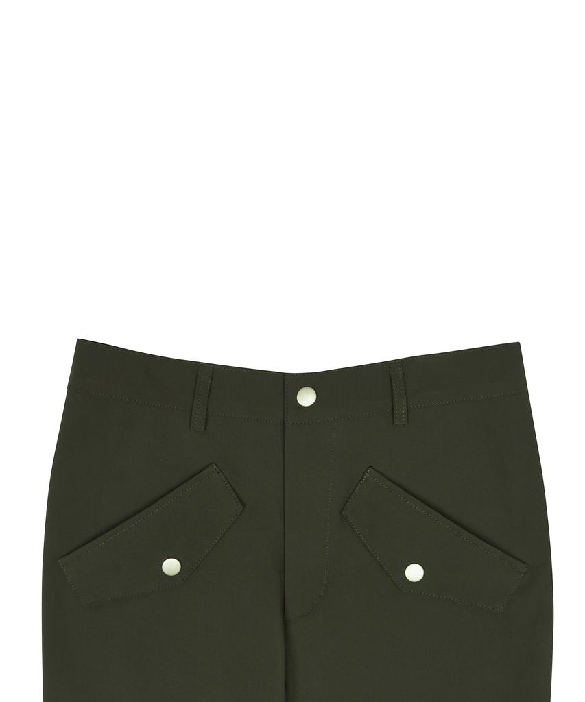 LUVISTRUE Am Nylon Tuck Bootscut Pants(Khaki)