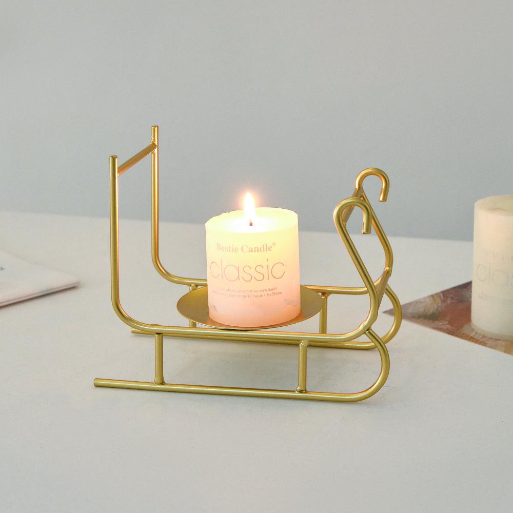 Home Candle Tray Restaurant Table Christmas Decoration Candle Holder Furnishing
