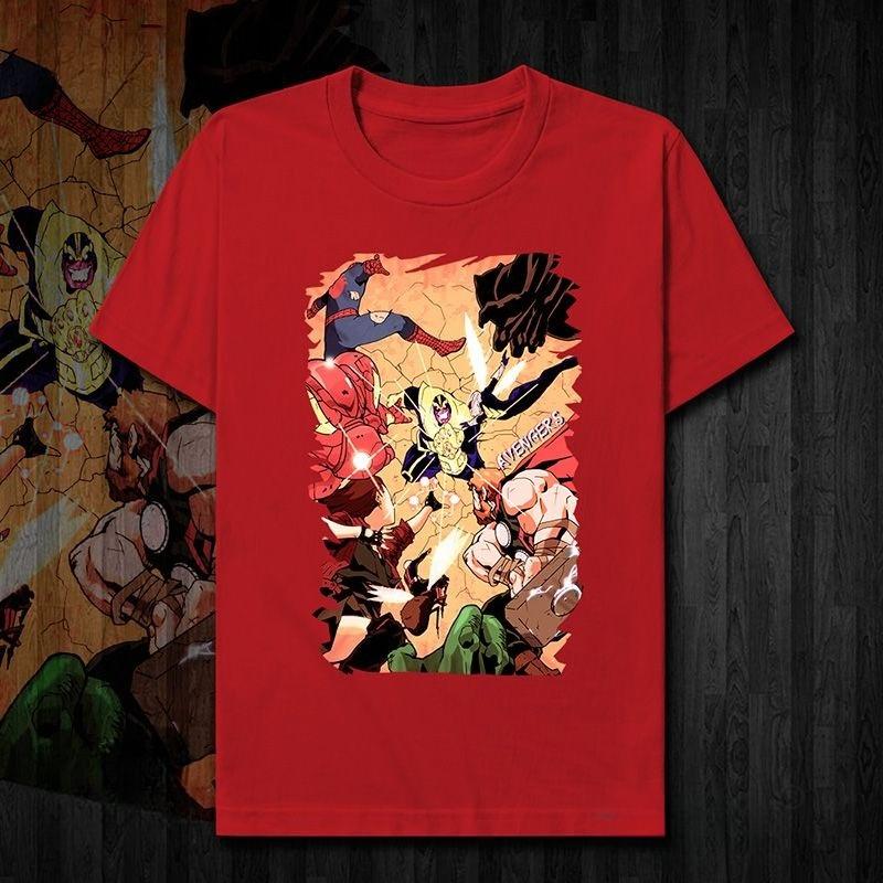 2026 Licencovaná trička Avengers Alliance s potiskem Thanos Avengers, volného střihu, nadměrné velikosti pro muže a ženy, s krátkým rukávem