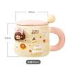 Birthday Gift Mug With Lid Spoon Cup High Value Girl Household Ceramic Drinking Cup Breakfast Coffee Cup