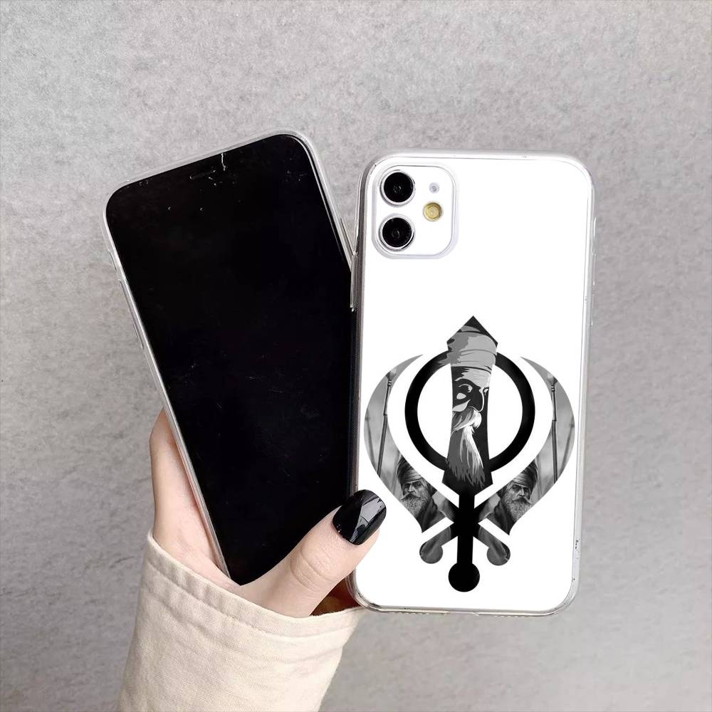 Sikh Khanda S-Sikhism Phone Case For iPhone17,16,15,14,13,12,11 Plus,Pro Max Soft Transparent Cover iPhone17PRO