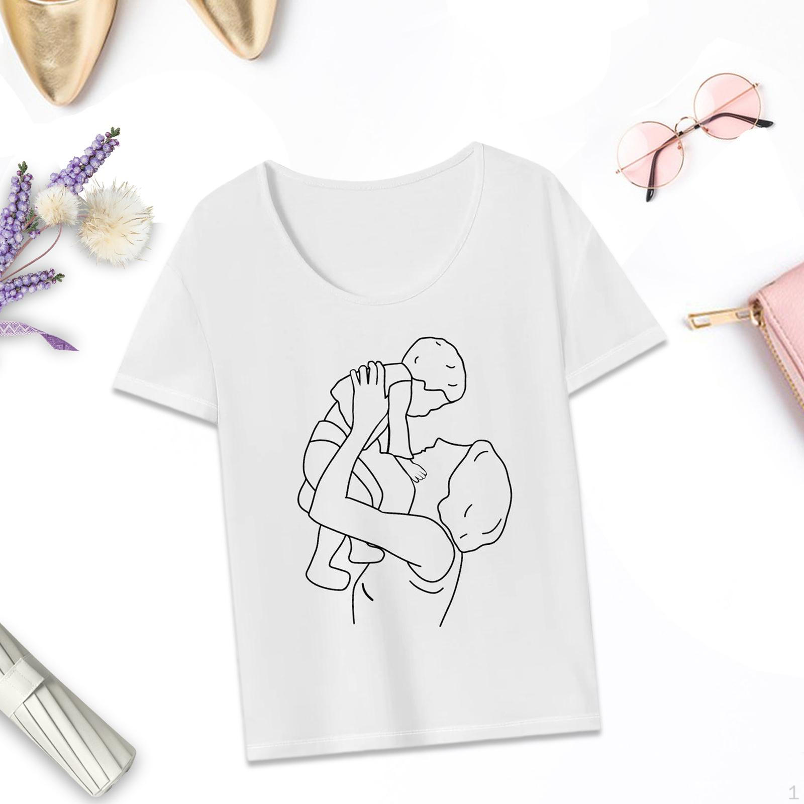 

T Shirt for Women Basic Tee Costume Stylish Crew Neck Vacation Sports