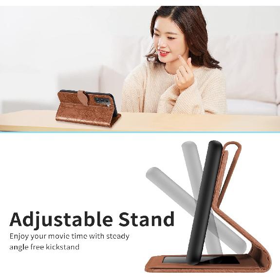 

Совместим с чехлом-кошельком Samsung Galaxy S22, кожаный чехол Galaxy S22 с держателем для карт, магнитной подставкой, ремешком на запястье, откидным противоударным чехлом для синий