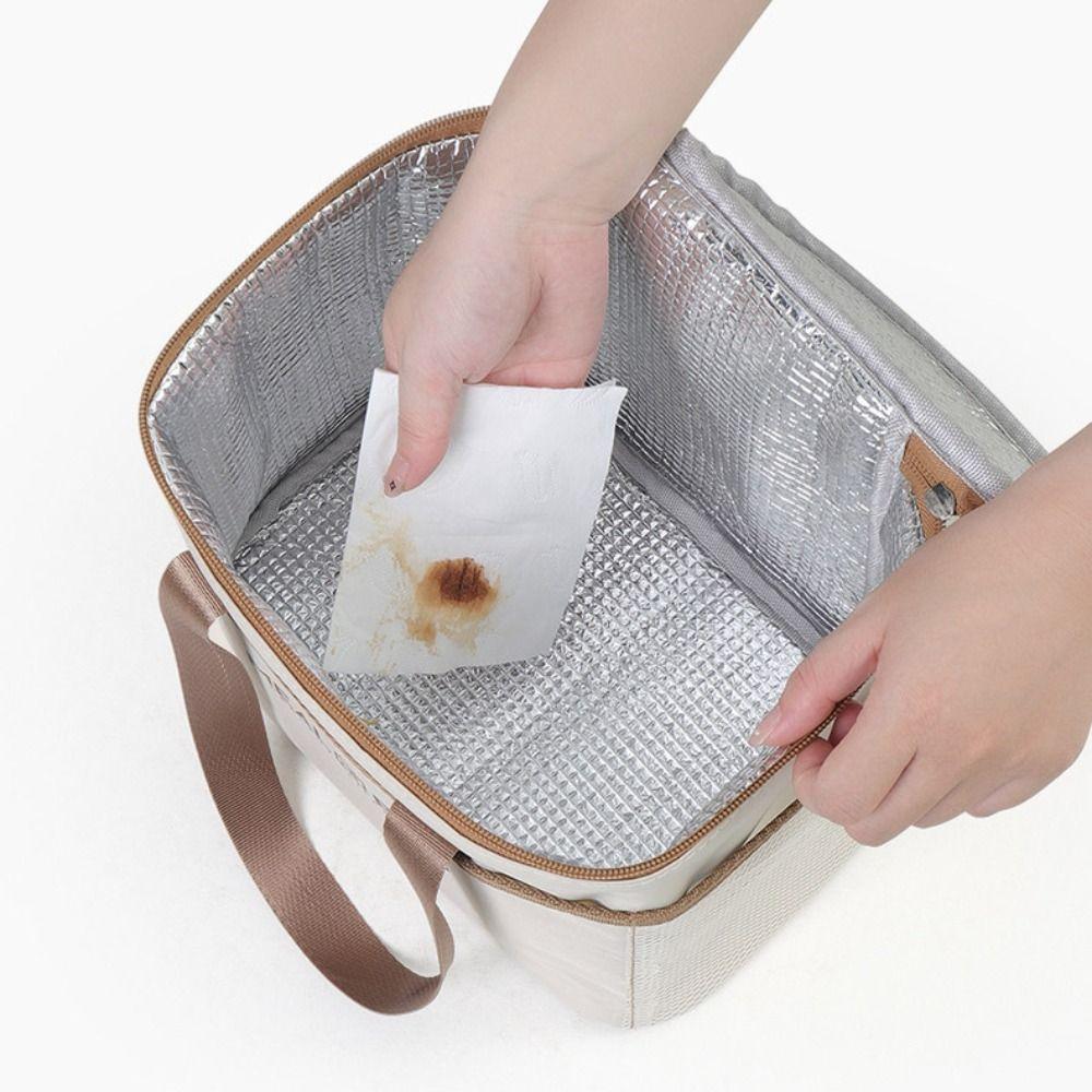 Portable Aluminum foil Lunch Box Storage Bag Oxford Thickened Food Thermal Bag Large Capacity Waterproof Lunch Bag Picnic