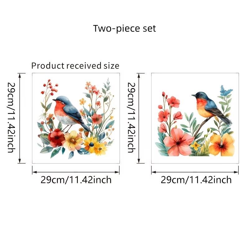 New Floral Toilet Sticker Waterproof Bathroom Wall Sticker Toilet Lid Sticker Self-Adhesive Removable Decals Home Decor