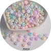 6mm Cream Macaron Pearlescent Glass Abacus Beads for DIY Jewelry & Hair Accessories