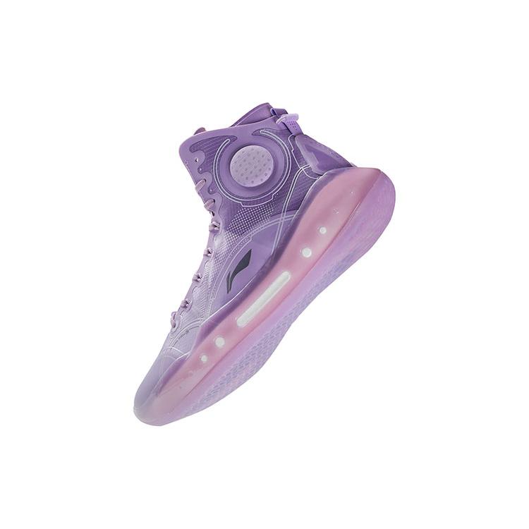 Li Ning YuShuai 14 Basketball Shoes Men's High top Misty Purple ABAQ033-6