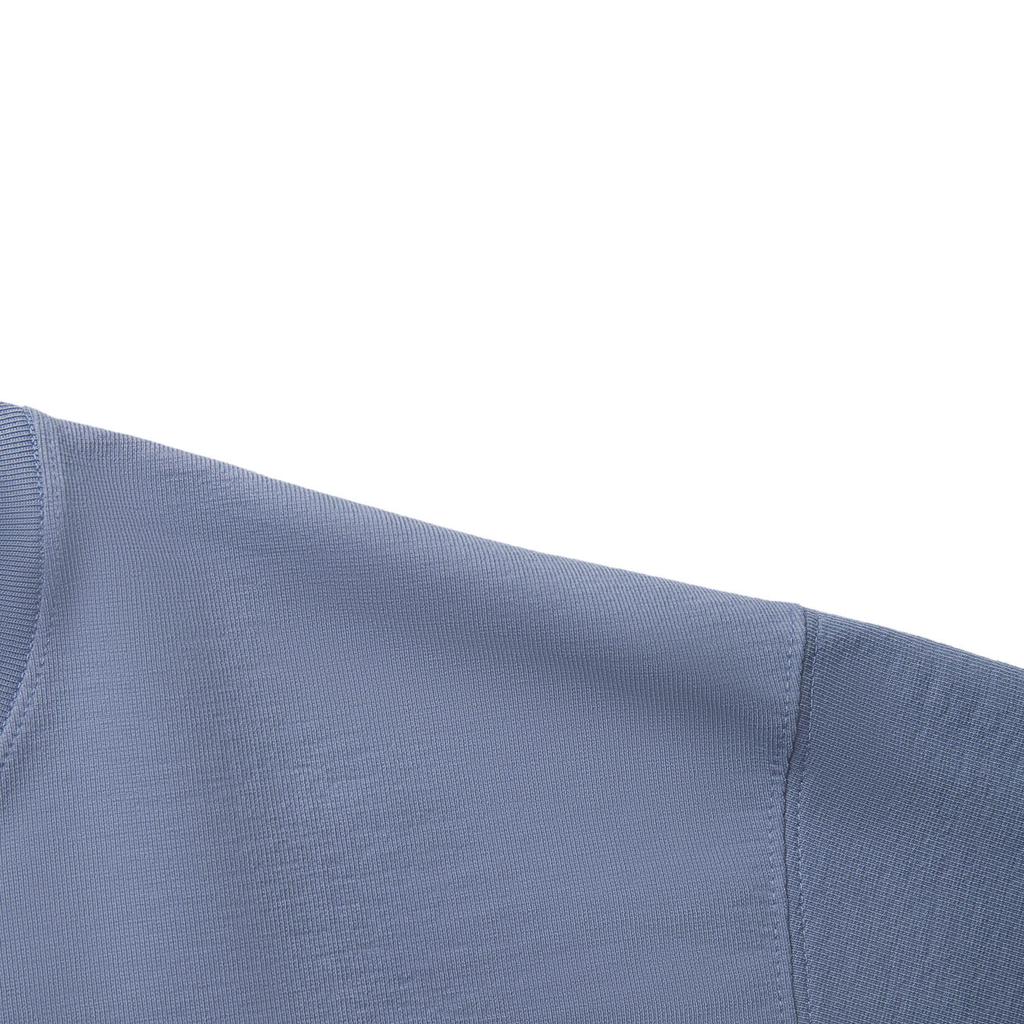 Li Ning Basketball Series Letter Sports Casual Simple Round Neck Pullover Loose Short Sleeve T-Shirt Men Tops Breeze-Blue AHSV225-8