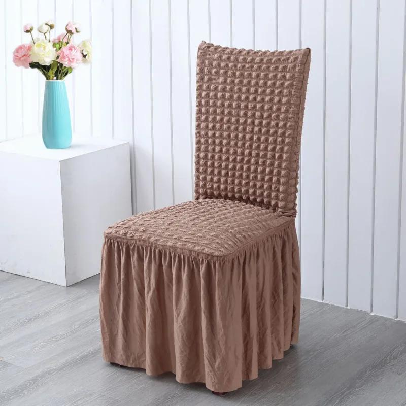 Puff Wedding Chair Cover Banquet Luxury Cover for Chairs Spandex Stretch Backrest Chair Case Protect Free Shipping