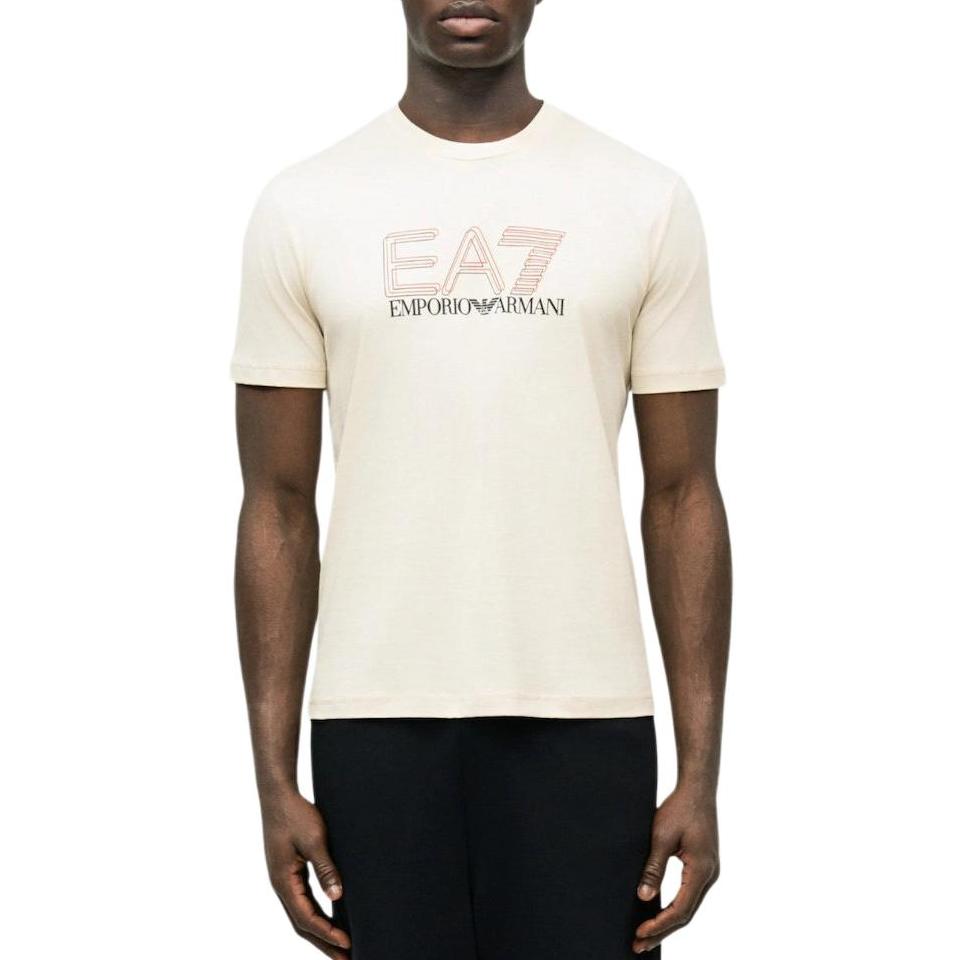 Emporio Armani EA7 Logo Print Crew Neck Design Short Sleeve T-Shirt Men tops 7M001308-AF10373-U1088