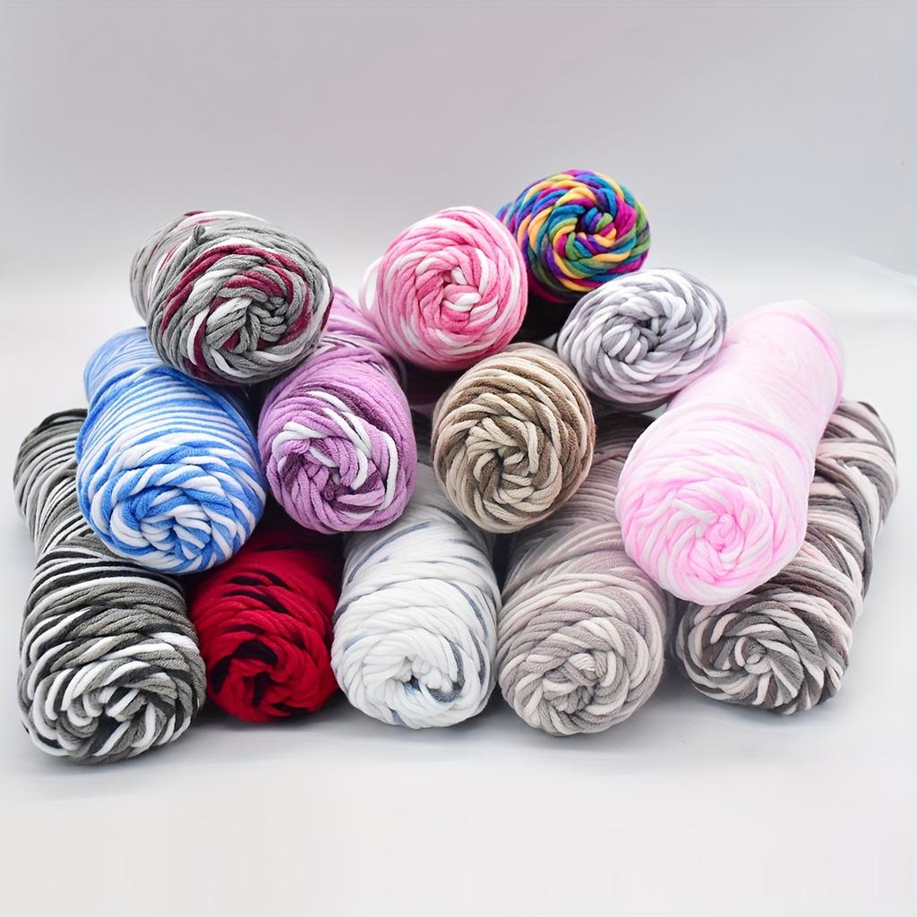 3-Pack Soft & Thick Acrylic Yarn (95g/Skein, 135m) Vibrant Colors for Knitting & Crochet | DIY Hats, Scarves Gloves Cushions | 3.5-4.5mm Needles/Hooks
