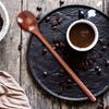 1PCS Kitchen Long Handle Wooden Spoon Soup Spoon Coffee Milk Stirring Spoon Honey Teaspoon Home Kitchen Tableware Accessories