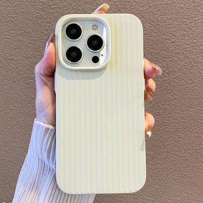 Soft Silicone Stripe Simple Phone Case for Apple iPhone 15 14 13 12 Pro Max 11 Candy Macaron Color Shockproof TPU Cover