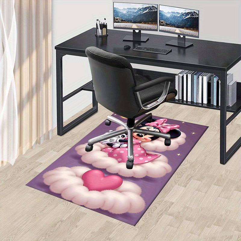 

Office Carpet, Desk Mat, Gift for Home Decor, Cute Minnie Mouse with Panda Toy, Cloudy Night Sky Design, Soft and Warm Floor Covering, Perfe 60cm by 90cm