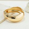 Irregular Punk Hip Hop Chunky Bangles for Women Goth Geometric Smooth Metal Charm Wide Bracelets Couple Jewelry Gift