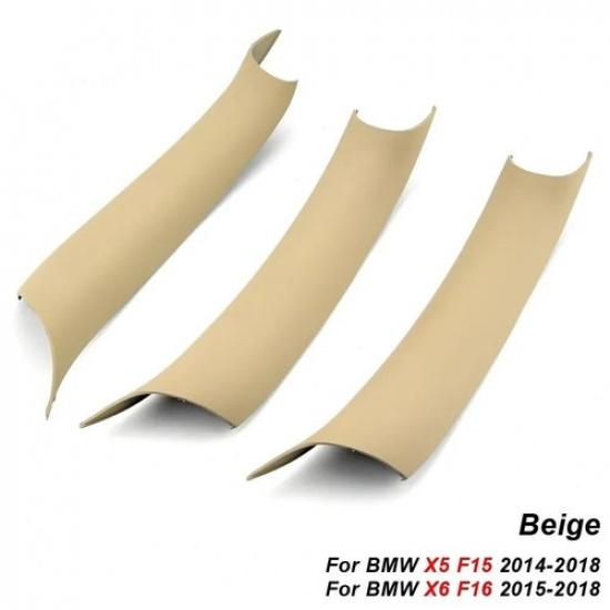 3pcs Interior Door Pull Handle Cover Trim For BMW X5 F15 Handle Protection Cover