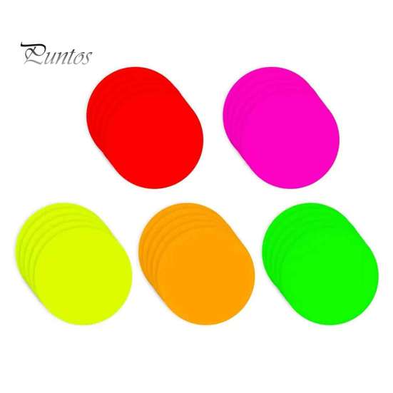 

25 шт. неоновых картонных двухсторонних флуоресцентных цветных неоновых картонных наклеек, светящихся в темноте, для украшения танцпола в стиле 90-х 25 pcs