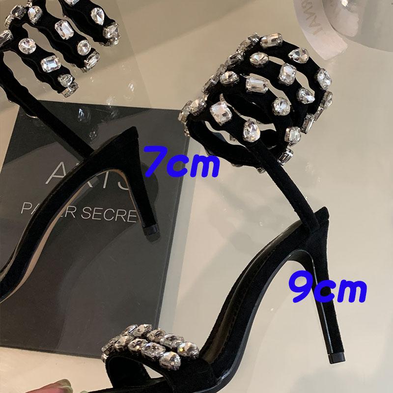 Fashion Luxury Crystal Footwear Pumps Women Thin Heels Shoes New In 2025 Female Peep Toe Fashion Rhinestones Ladies High Heels Shoes