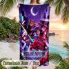 Miraculous Ladybug Beach Towel, Personalized Custom Text, Quick Dry Soft Large Towel For Swimming Pool Travel