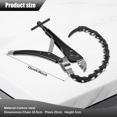 Exhaust Pipe Cutter 0.6 To 3.3 Inch Tailpipe Cutter Carbon Steel Exhaust Pipe Cutter Tool Universal Tailpipe Chain Cutting Tools