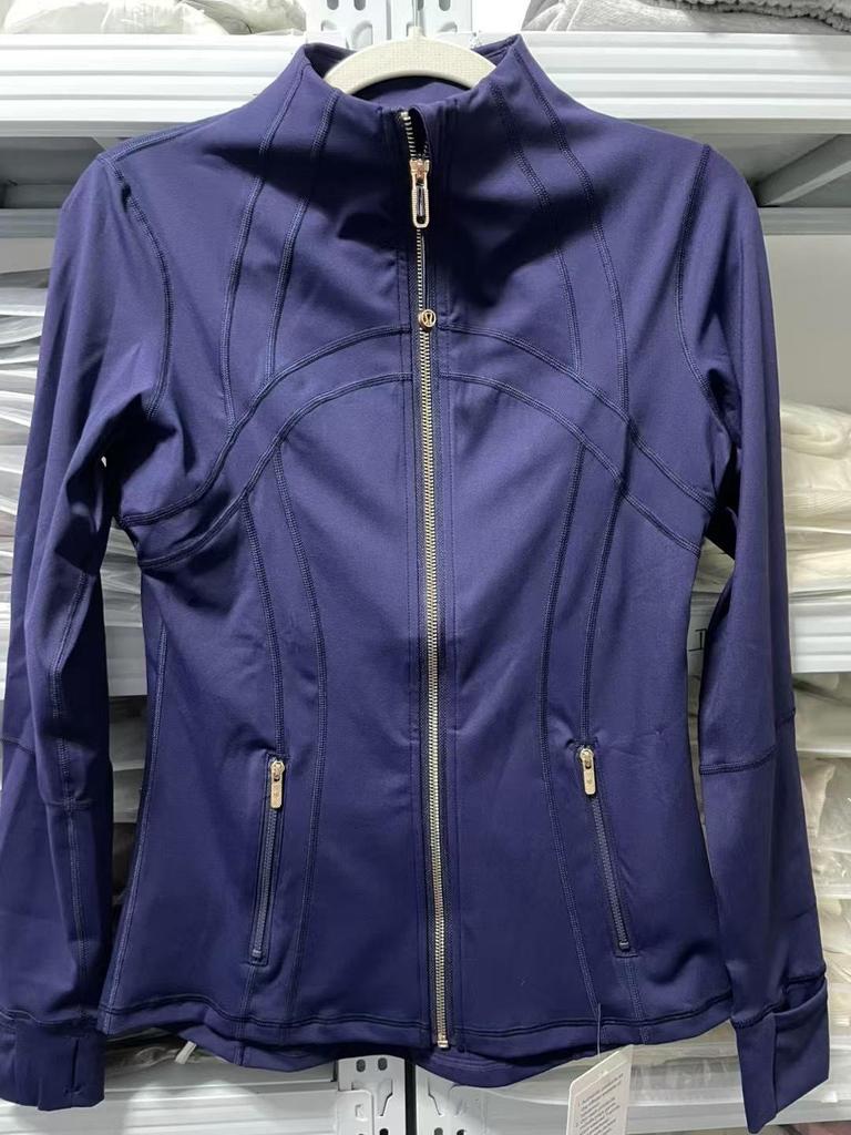 Jachetă Lulu Gold Label pentru Femei, cu Guler Înalt pentru Yoga și Fermoar