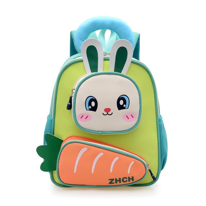 New kindergarten schoolbag lightweight and burden-reducing 3-6 year old boys and girls backpack cute rabbit children's backpack