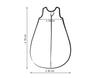 Muslin rounded sleeping bag for children M 6-12 months summer TOG 1.0 - blue
