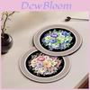 Floral Rubber Coaster Set For Home Kitchen Dining Tables Water Absorption Absorbent Mats